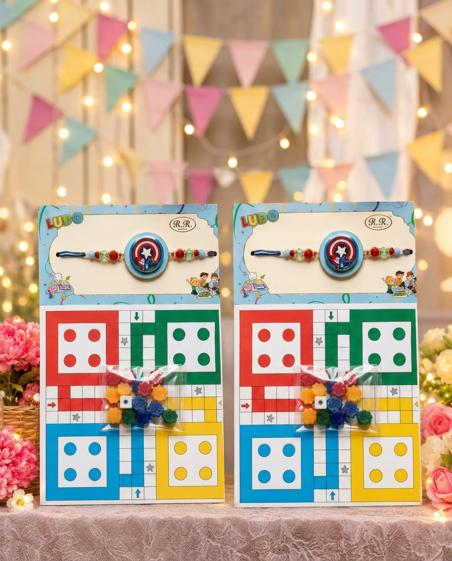 Spinner Rakhi for Kids| Designer Rakhi with Ludo Game Board | Unique Raksha Bandhan Gift for Kids & Family