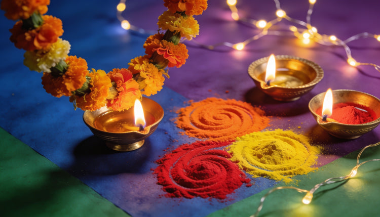 Colorful festive decor banner
