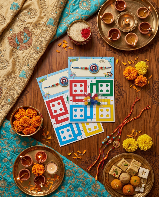 Spinner Rakhi for Kids| Designer Rakhi with Ludo Game Board | Unique Raksha Bandhan Gift for Kids & Family