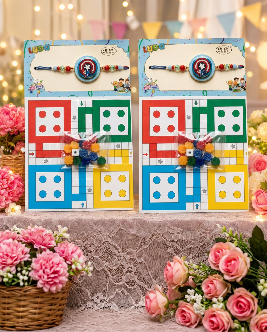 Spinner Rakhi for Kids| Designer Rakhi with Ludo Game Board | Unique Raksha Bandhan Gift for Kids & Family