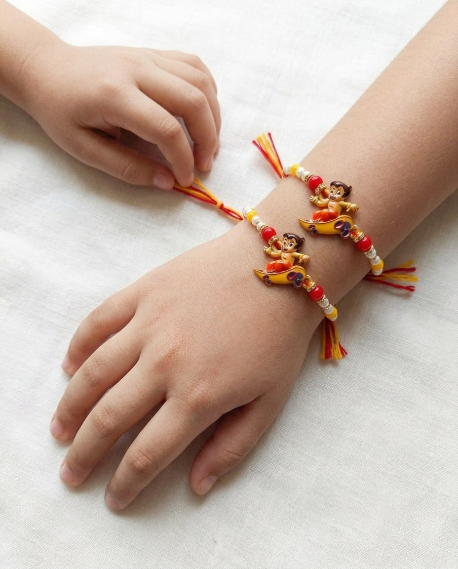 Kids Rakhi for Boys | Designer Cartoon Rakhi with Beads | Cute Cartoon Raksha Bandhan Rakhi for Kids